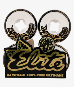 OJ Wheels Elite Hardline White/Gold 99a