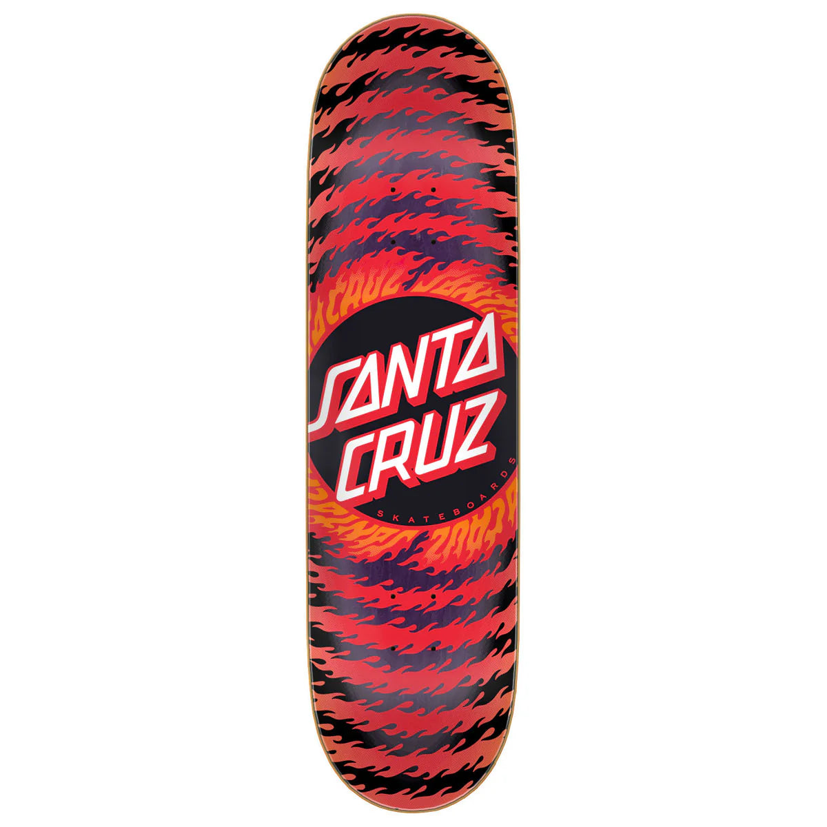 Santa Cruz Flame Ringed Dot 7 Ply Birch Deck 8.5