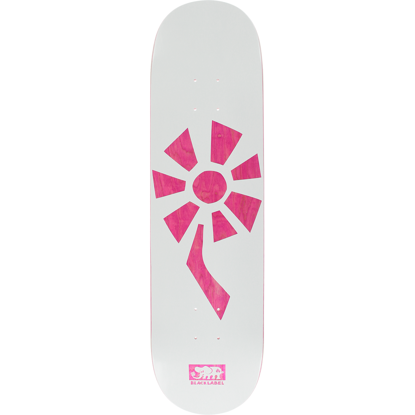 Blacklabel Flower Power White/Pink Veneer Deck 8.25
