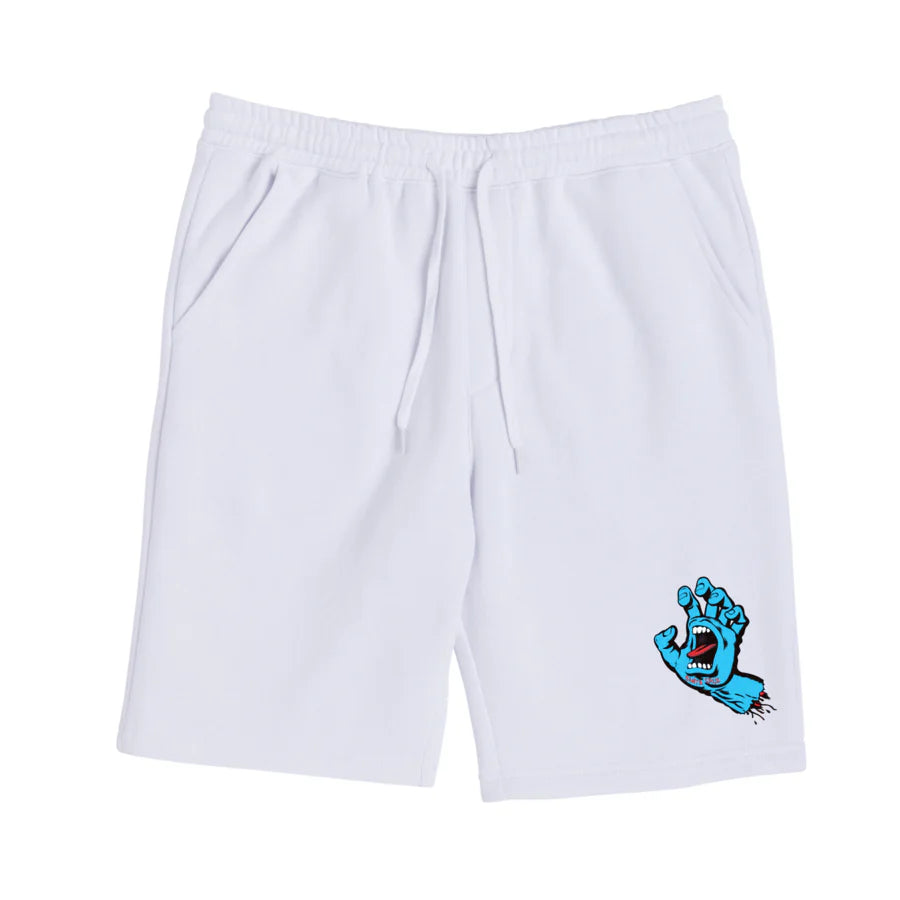 Santa Cruz Screaming Hand Sweat Short White Bottom