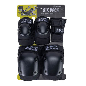187 Killer Pads Six Pack Adult- Black