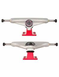 Independent Stage 11 Forged Hollow BTG Summit Silver Ano Red Standard Trucks (Pair)