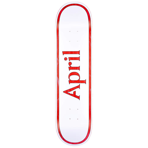 April OG Logo White/Red Deck 8.0