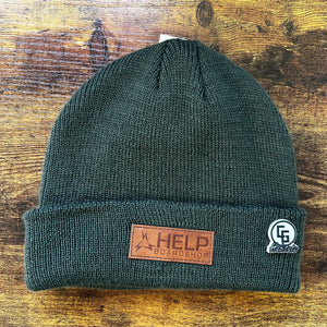 Help Beanie Leather Patch