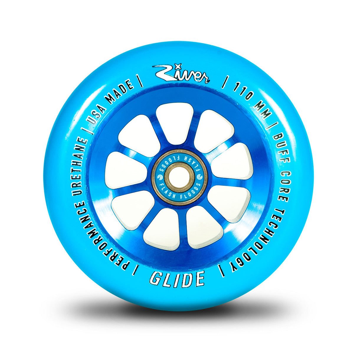 River Wheels Sapphire Glides 110mm Blue