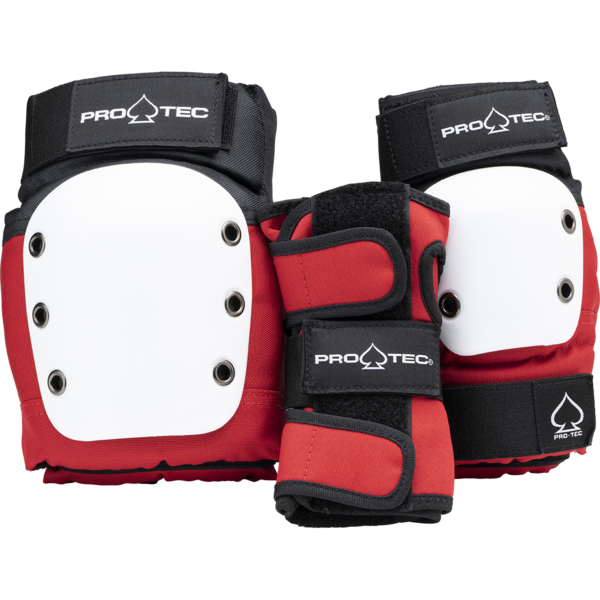 Protec Street Gear Jr 3 Pack Red/White Youth Medium